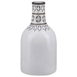 Beliani Vases Vase à Fleurs Blanc 25 Cm