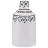 Beliani Vases Vase à Fleurs Blanc Effet Vieilli 25 Cm -Vases Soldes vase a fleurs blanc effet vieilli 25 cm