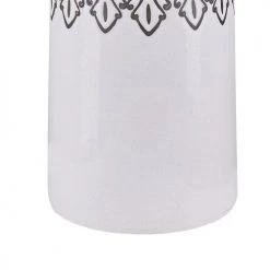 Beliani Vases Vase à Fleurs Blanc Effet Vieilli 25 Cm -Vases Soldes vase a fleurs blanc effet vieilli 25 cm 3