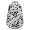 Beliani Vases Vase à Fleurs Blanc Et Bleu Marine 20 Cm -Vases Soldes vase a fleurs blanc et bleu marine 20 cm 4