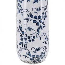 Beliani Vases Vase à Fleurs Blanc Et Bleu Marine 35 Cm -Vases Soldes vase a fleurs blanc et bleu marine 35 cm 3