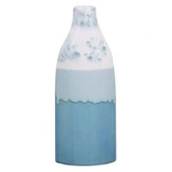 Beliani Vases Vase à Fleurs Bleu Et Blanc 30 Cm