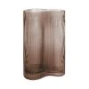 Present Time Vases Vase Allure Wave Large Verre Marron -Vases Soldes vase allure wave large verre marron