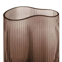 Present Time Vases Vase Allure Wave Large Verre Marron -Vases Soldes vase allure wave large verre marron 4