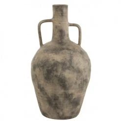 LANADECO Vases Vase Anse Céramique Marron/gris H69cm