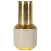 Zago Vases Vase Beige En Fer émaillé Avec Détails En Laiton Malo -Vases Soldes vase beige en fer emaille avec details en laiton malo 1