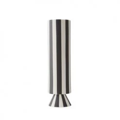 OYOY Living Design Vases Vase Blanc Et Noir 100% Grès Ø8,5xH31cm