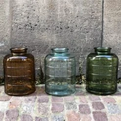 Maison Tilleul Vases Vase Bonbonne Art Déco Vert -Vases Soldes vase bonbonne art deco vert 4