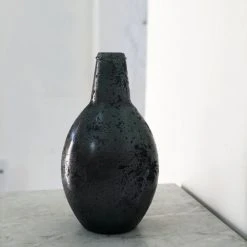 Maison Tilleul Vases Vase Bonbonne Mat Patine Opaque Bleu -Vases Soldes vase bonbonne mat patine opaque bleu 4