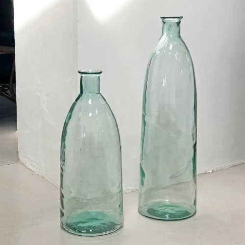Maison Tilleul Vases Vase Bonbonne XL En Verre Martelé Transparent 5 Maison Tilleul Vases Vase Bonbonne XL En Verre Martelé Transparent – Image 3