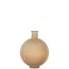 LANADECO Vases Vase Boule Verre Beige H44cm
