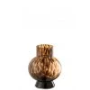 LANADECO Vases Vase Boule Verre Marron H22cm -Vases Soldes vase boule verre marron h22cm