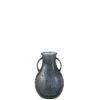 LANADECO Vases Vase Bouteille 2 Anses Verre Gris H32cm