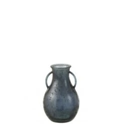 LANADECO Vases Vase Bouteille 2 Anses Verre Gris H32cm -Vases Soldes vase bouteille 2 anses verre gris h32cm 2