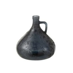 LANADECO Vases Vase Bouteille Avec Anse Verre Marron H18cm -Vases Soldes vase bouteille avec anse verre gris bleu h18cm