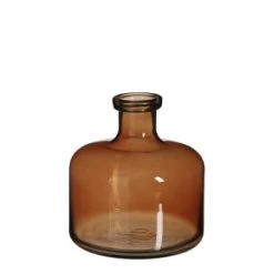 Mica Decorations Vases Vase Bouteille En Verre Transparent H21.5 -Vases Soldes vase bouteille en verre marron h21 5 4