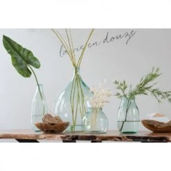 LANADECO Vases Vase Bouteille En Verre Transparent H40cm -Vases Soldes vase bouteille en verre transparent h40cm 3