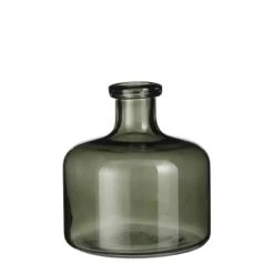 Mica Decorations Vases Vase Bouteille En Verre Jaune H21.5 -Vases Soldes vase bouteille en verre vert h21 5 7