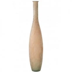LANADECO Vases Vase Bouteille Verre Beige H100cm