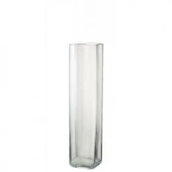 LANADECO Vases Vase Carré Transparent H52cm