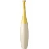 LANADECO Vases Vase Céramique Jaune/blanc H98,5cm 1 LANADECO Vases Vase Céramique Jaune/blanc H98,5cm -Vases Soldes vase ceramique jaune blanc h98 5cm