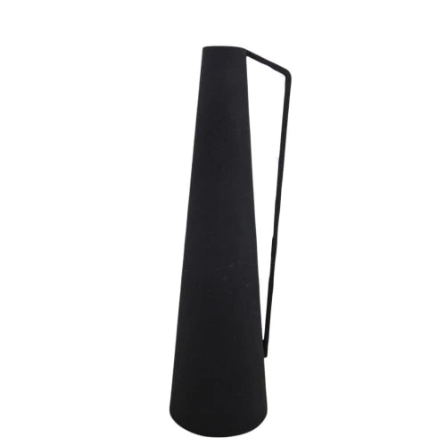 Passage Vernet Vases Vase Conique à Anse En Métal Noir 3 Passage Vernet Vases Vase Conique à Anse En Métal Noir