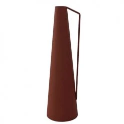 Passage Vernet Vases Vase Conique à Anse En Métal Rouge