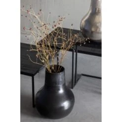 Bepurehome Vases Vase Déco En Métal Vase á Fleurs Noir 46x36x36 -Vases Soldes vase deco en metal vase a fleurs noir 46x36x36 2