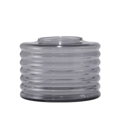 Kulile Vases Vase Déco En Verre Soufflé Gris Anthracite