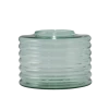 Kulile Vases Vase Déco En Verre Soufflé Kaki Poudré -Vases Soldes vase deco en verre souffle kaki poudre