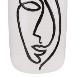 Beliani Vases Vase Décoratif Blanc 22 Cm -Vases Soldes vase decoratif blanc 22 cm 3