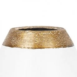 Beliani Vases Vase Décoratif En Céramique Blanc H32 -Vases Soldes vase decoratif en ceramique blanc h32 2