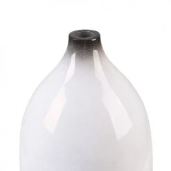 Beliani Vases Vase Décoratif En Terre Cuite Blanc H36 -Vases Soldes vase decoratif en terre cuite blanc h36 2