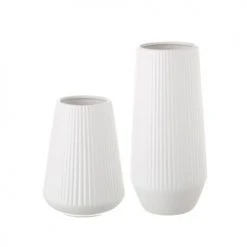 Wadiga Vases Vase Design En Céramique Blanc 14,5x14,5x30,5cm -Vases Soldes vase design en ceramique blanc 14 5x14 5x30 5cm 2