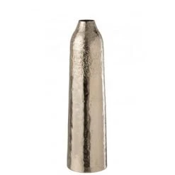 LANADECO Vases Vase Droit Irrégulier Alu Argent H61cm -Vases Soldes vase droit irregulier alu argent h61cm 2