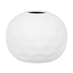 Maisons Du Monde Vases Vase Empreintes De Coquillages En Grès Blanc H15
