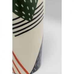 Kare Design Vases Vase En Acier Blanc Motifs Géométriques Abstraits H32 -Vases Soldes vase en acier blanc motifs geometriques abstraits h32 3