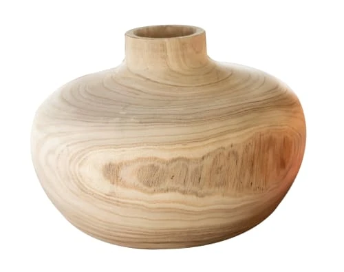Becquet Vases Vase En Bois De Paulownia Beige 3 Becquet Vases Vase En Bois De Paulownia Beige