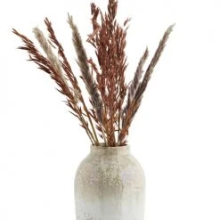 Madam Stoltz Vases Vase En Céramique Beige Et Blanc H19 -Vases Soldes vase en ceramique beige et blanc h19 1
