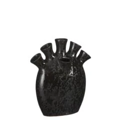 Mica Decorations Vases Vase En Céramique Couleur Noir H30.5 -Vases Soldes vase en ceramique couleur noir h30 5 3