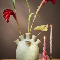 Mica Decorations Vases Vase En Céramique Couleur Vert H30.5 -Vases Soldes vase en ceramique couleur vert h30 5 3