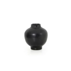 Ames Vases Vase En Céramique Noire 23x28x23cm -Vases Soldes vase en ceramique noire 23x28x23cm 3