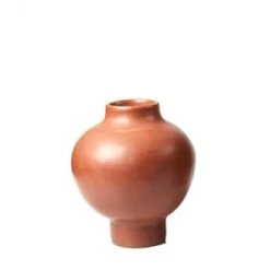 Ames Vases Vase En Céramique Rouge 23x28x23cm -Vases Soldes vase en ceramique rouge 23x28x23cm 4