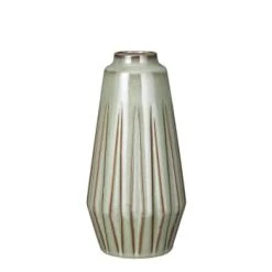 Mica Decorations Vases Vase En Céramique Vert Rayé H30 -Vases Soldes vase en ceramique vert raye h30 4
