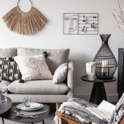 Maisons Du Monde Vases Vase En Dolomite Noire Et Blanche Imprimé Visages H21 -Vases Soldes vase en dolomite noire et blanche imprime visages h21 1000 15 10 208044 10