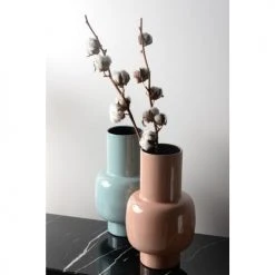 Zago Vases Vase En Fer émaillé Bleu Ciel -Vases Soldes vase en fer emaille bleu ciel 4