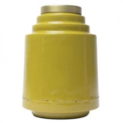 Zago Vases Vase En Fer émaillé Jaune -Vases Soldes vase en fer emaille jaune 3