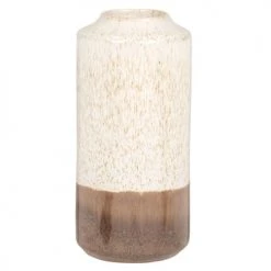 Maisons Du Monde Vases Vase En Grès Beige Et Marron H22