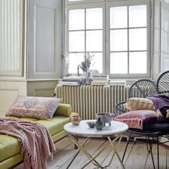 Bloomingville Vases Vase En Grès Blanc H14.5 -Vases Soldes vase en gres blanc h14 5 1