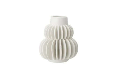 Bloomingville Vases Vase En Grès Blanc H14 3 Bloomingville Vases Vase En Grès Blanc H14